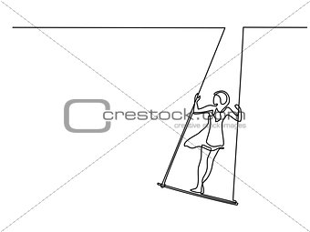 Girl swinging on swing