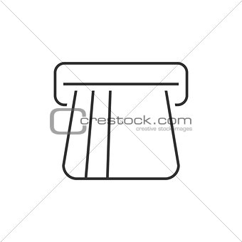 Atm with card outline icon