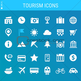 Tourism bold linear icons