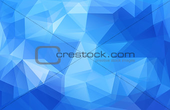 Triangle Horizontal blue banner. Vector background