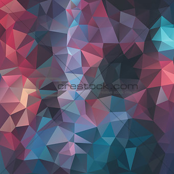 Flat vintage colors polygonal background