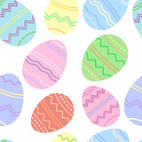 Easter illustration, seamless eggs background, vector wallpaper