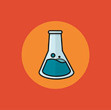 laboratory glass flask icon