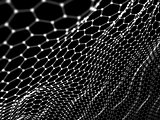 Abstract hexagon wire surface background. Technology concept. No