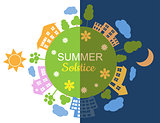 Illustration of summer solstice
