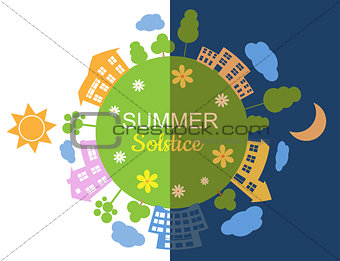 Illustration of summer solstice