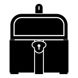 Kist or trunk icon black color illustration flat style simple image