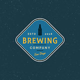 vintage brewery logo. retro styled beer emblem. vector illustration