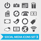 Social media icons set 3