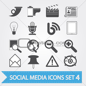 Social media icons set 4