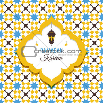 Greeting card, invitation for Muslim community holy month Ramada