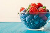 berries bowl of strawberry blueberry