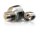 Film tape twisted reel for cinema movies