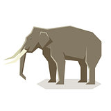 Flat geometric Asian Elephant