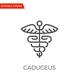 Caduceus Vector Icon