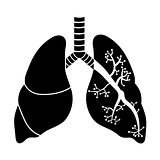 Lungs in Black and White