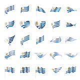 Uruguay flag, vector illustration