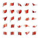 Bahrain flag, vector illustration