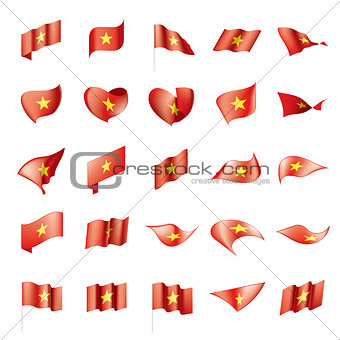 Vietnam flag, vector illustration