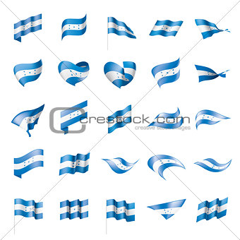 Honduras flag, vector illustration