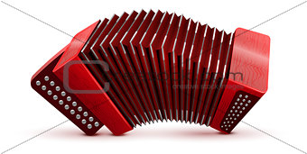 Russian and French accordion national musical instrument