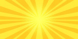 yellow rays background pop art