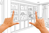 Hands Framing Custom Built-in Shelves and Cabinets Design Drawin
