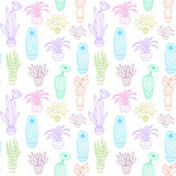 pattern with houseplant