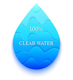 Blue paper water drop