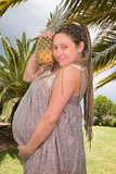 Woman Pregnant Pineapple