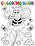 Coloring book happy bee theme 3