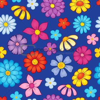 Seamless background flower theme 8
