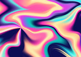 Abstract Iridescent Swirling Background
