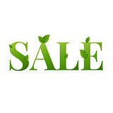 Sale Text With Leaves