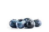 Fresh blueberries on white background