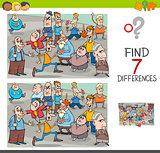 find differences game with people characters