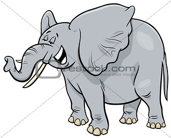African gray elephant animal cartoon character