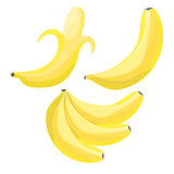 Set of Cartoon Bananas