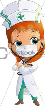 Woman Doctor cartoon