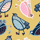 Vector design with stylized birds.