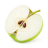 Half of green apple fruit