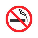 No smoking sign on white background