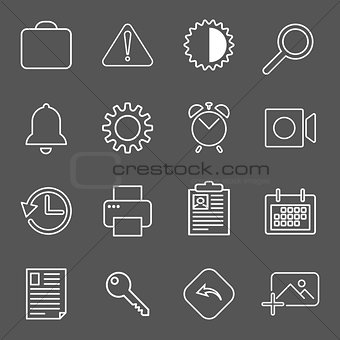 Set with mail icons in modern style. High quality symbols for web site design and mobile apps. Simple mail pictograms on a whitr background