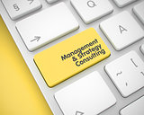 Management And Strategy Consulting - Inscription on the Yellow K