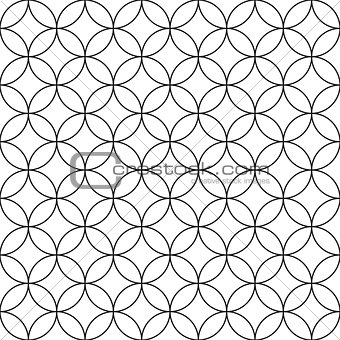 Vector seamless circles pattern - simple ornamental background