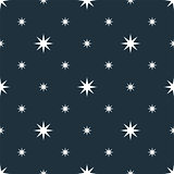 Seamless stars pattern - vector space background. Minimalistic design