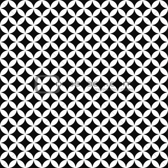 Vector seamless stylish geometric pattern - black and white texture