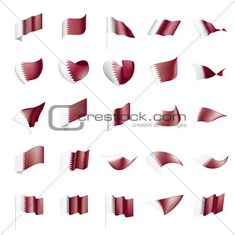 Qatar flag, vector illustration