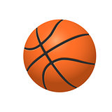 Basketball ball on white backround