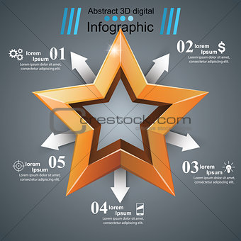 3d realistic icon. Business infographic.
